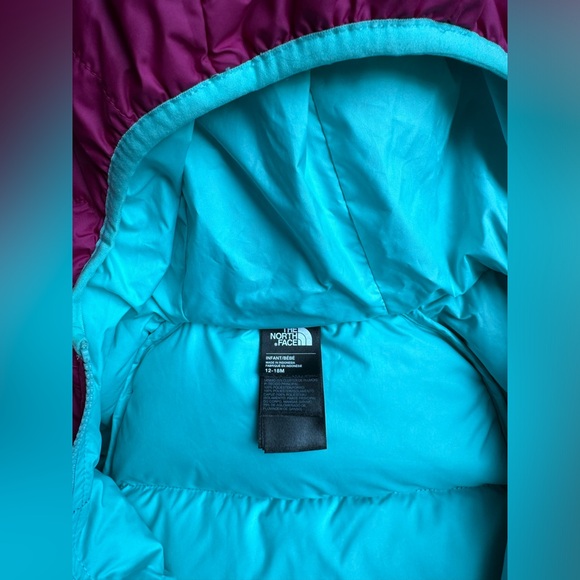 Pink North Face one-piece/bunting - Picture 3 of 5
